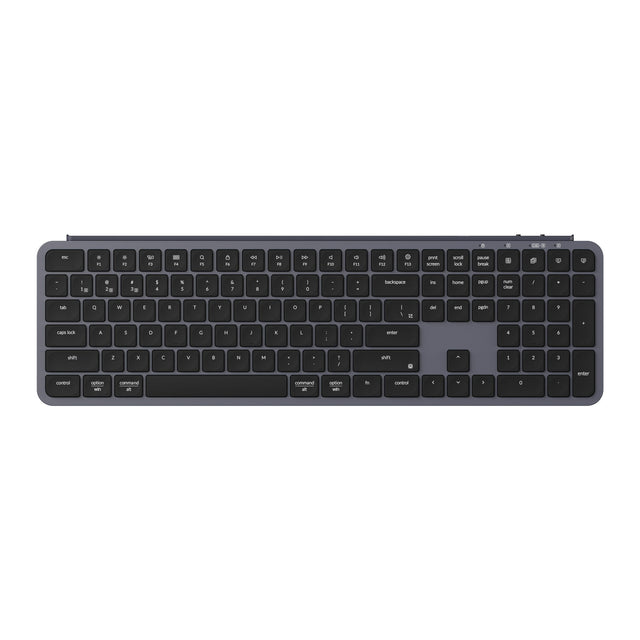 Keychron B6 Pro Ultra Slim Wireless Keyboard full size Layout for Mac Windows Linux Space Gray