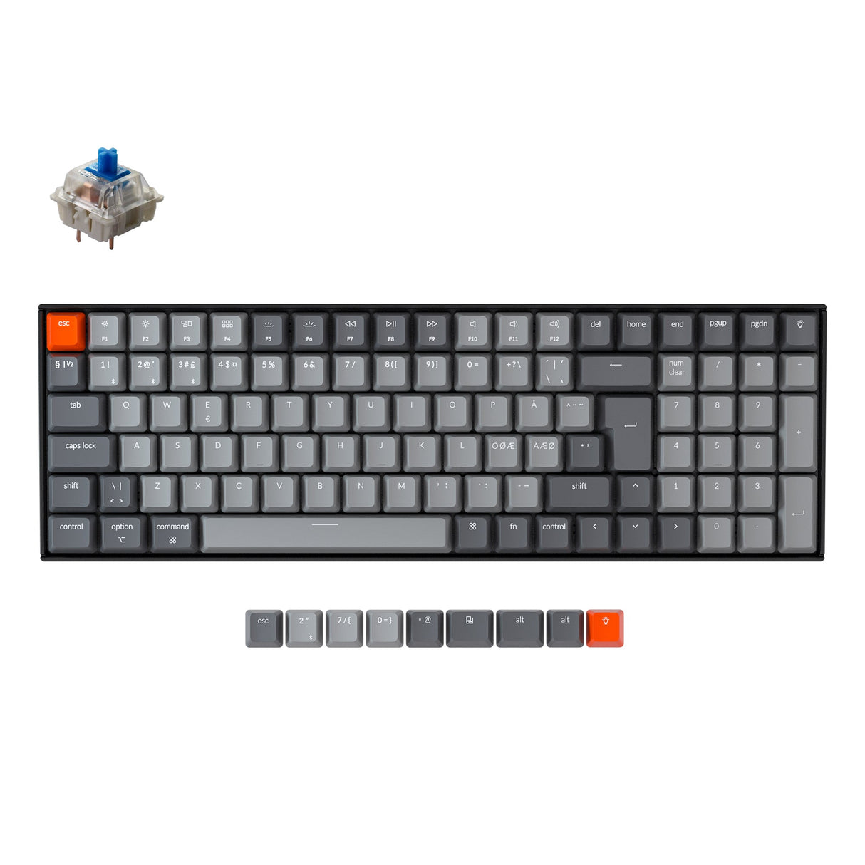 Keychron K4 Wireless Mechanical Keyboard (Nordic ISO Layout) - Version 2