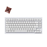 Keychron Q1 QMK VIA custom mechanical keyboard 75 percent layout full aluminum white frame for Mac Windows RGB backlight with hot swappable Gateron G Phantom switch brown