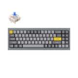 Keychron Q7 QMK/VIA custom mechanical keyboard 70 percent layout full aluminum for Mac Windows Linux fully assembled grey frame with Gateron G Pro switch blue