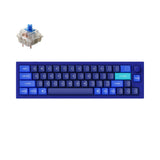 Keychron Q9 QMK/VIA custom mechanical keyboard knob version 40 percent layout full aluminum body for Mac Windows Linux fully assembled blue frame B with Gateron G Pro switch blue