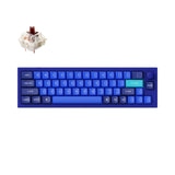 Keychron Q9 QMK/VIA custom mechanical keyboard knob version 40 percent layout full aluminum body for Mac Windows Linux fully assembled blue frame with Gateron G Pro switch brown