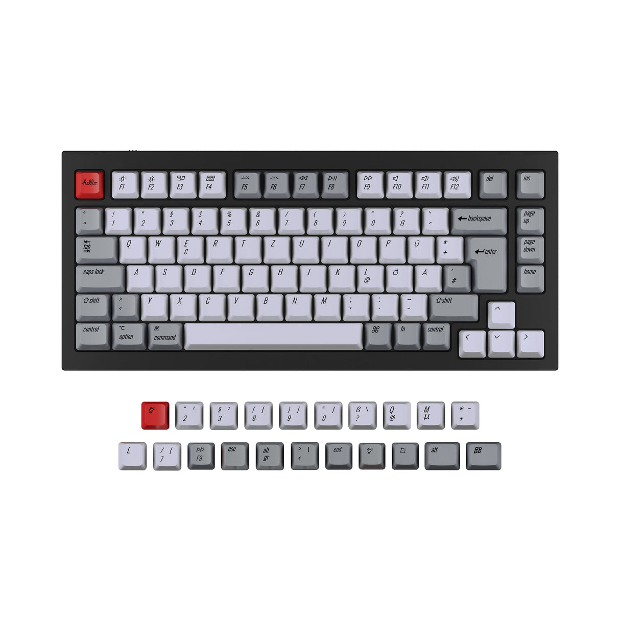 ISO Q1 & K2 OEM Dye-Sub PBT Keycap Set